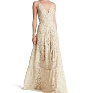 Dress the Population Melina White Lace Maxi Dress